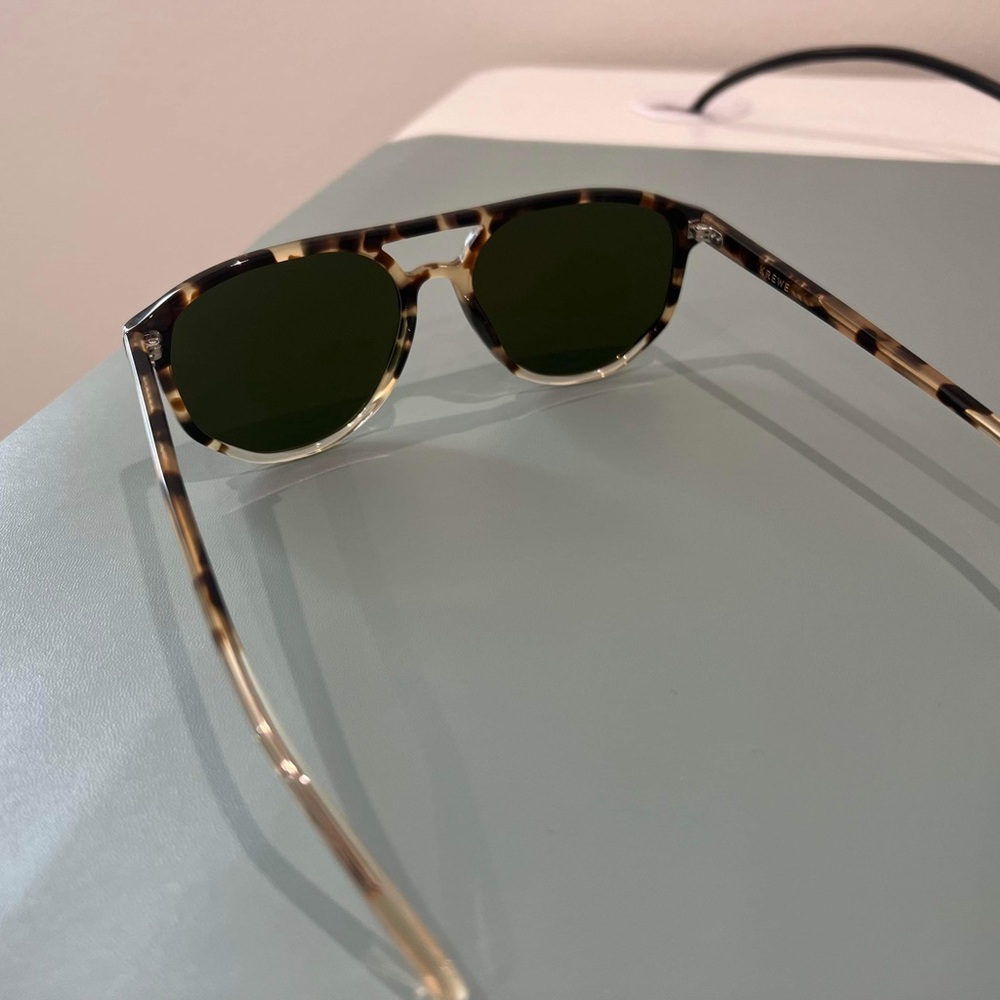 KREWE Tortoise Frame Sunglasses with Olive Green Lenses - Picture 4 of 5